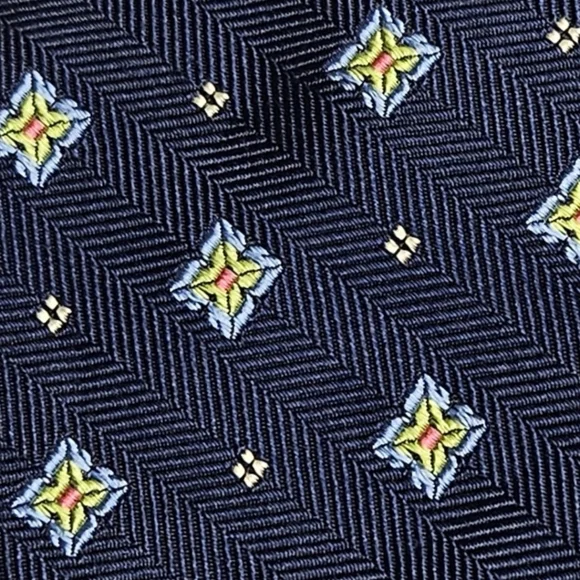 Brooks Brothers Makers silk woven Geomatric print tie blue green,New with tag
